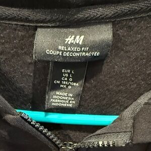 H&M Black Zip Up Sweater